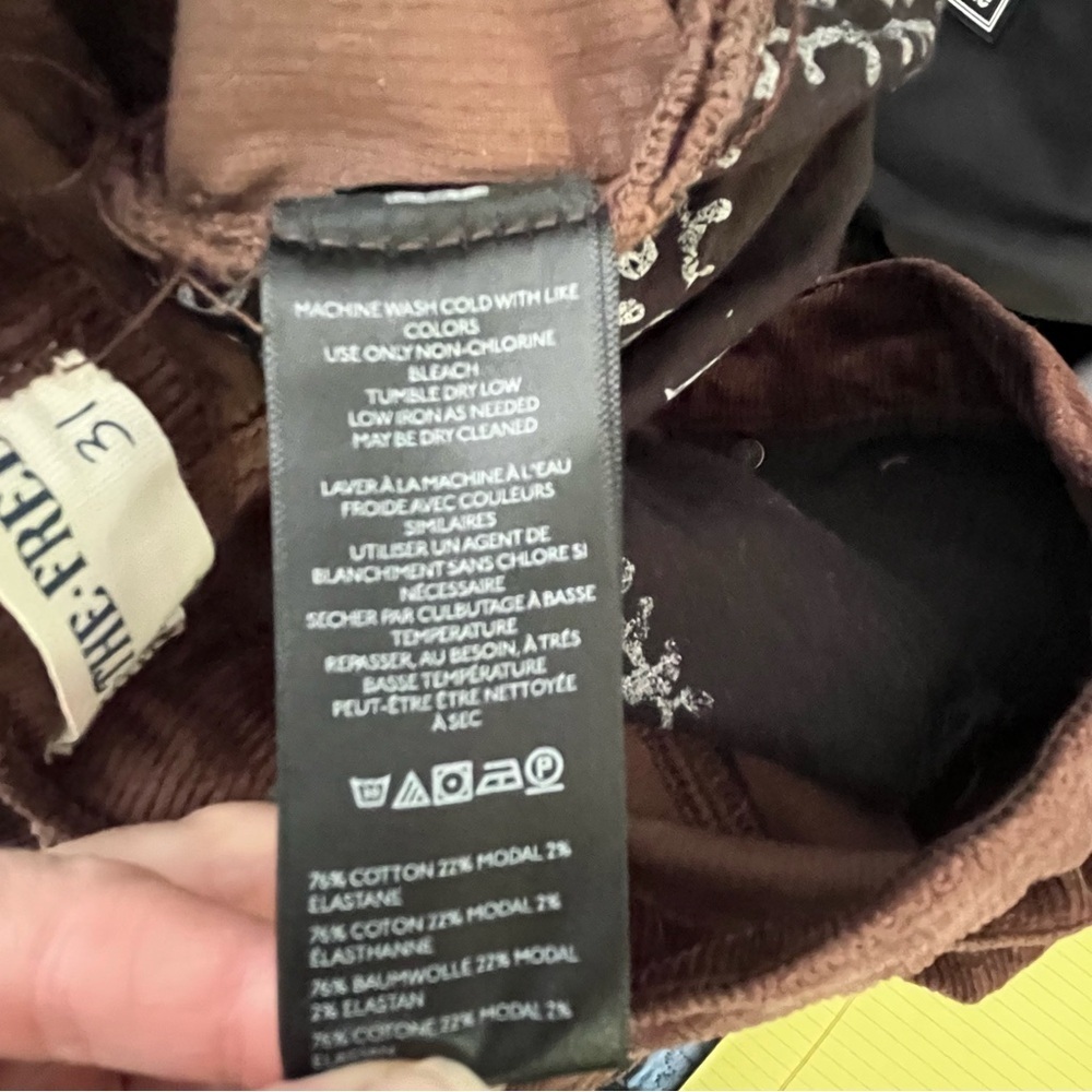 We The Free Women's Corduroy Pants in Deep Brown Size 31 - Picture 5 of 8